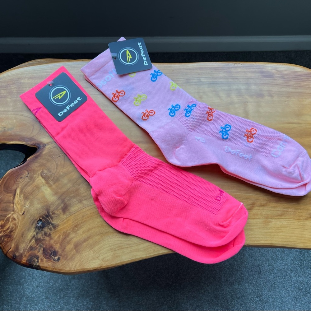 POL Pink and Light Pink Athletic Socks